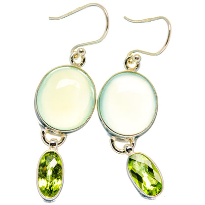 Aqua Chalcedony Earrings handcrafted by Ana Silver Co - EARR424245