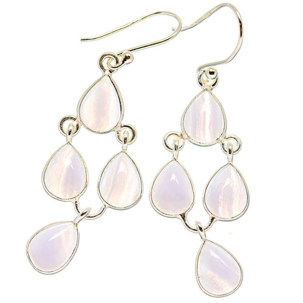 Blue Lace Agate Earrings handcrafted by Ana Silver Co - EARR424247
