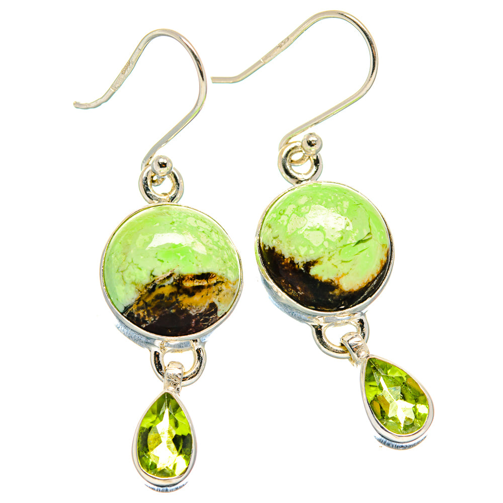 Lemon Chrysoprase Earrings handcrafted by Ana Silver Co - EARR424250