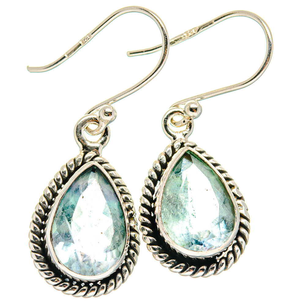 Blue Fluorite Earrings handcrafted by Ana Silver Co - EARR424253