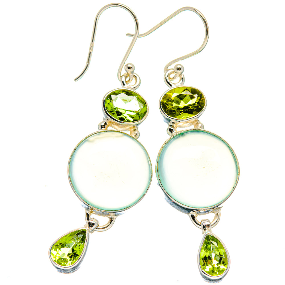 Aqua Chalcedony Earrings handcrafted by Ana Silver Co - EARR424261