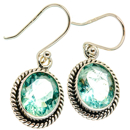 Green Fluorite Earrings handcrafted by Ana Silver Co - EARR424267