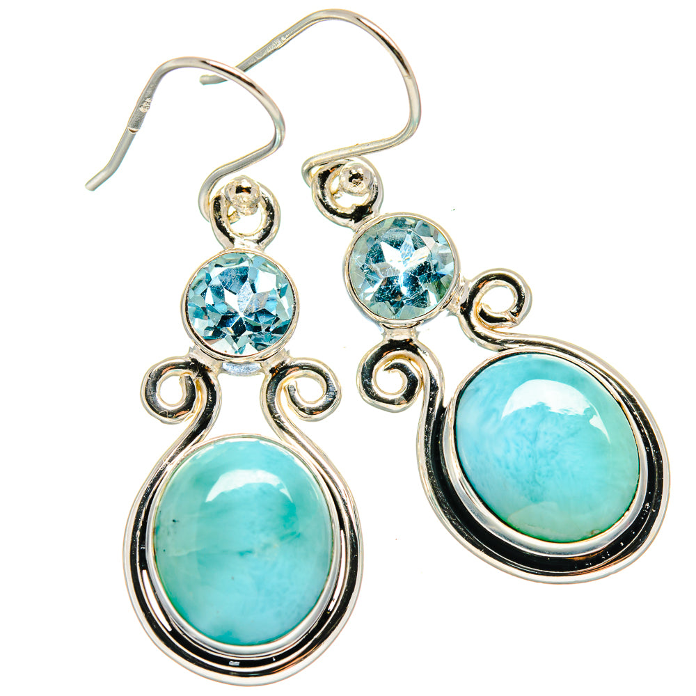Larimar Earrings handcrafted by Ana Silver Co - EARR424283