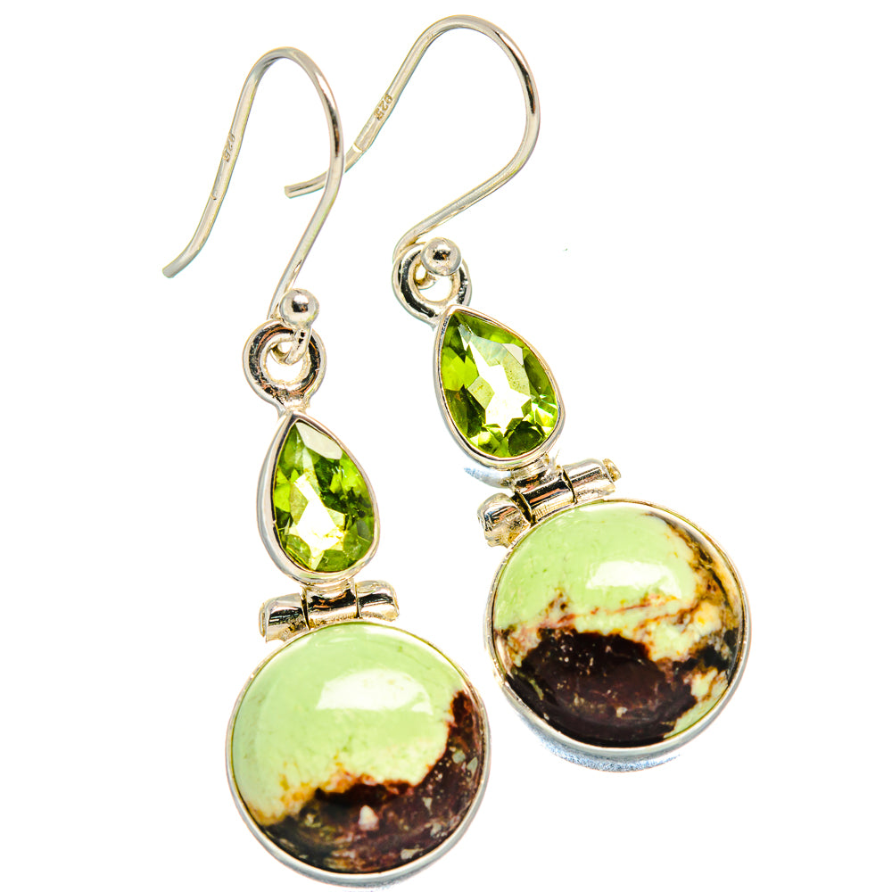 Lemon Chrysoprase Earrings handcrafted by Ana Silver Co - EARR424286