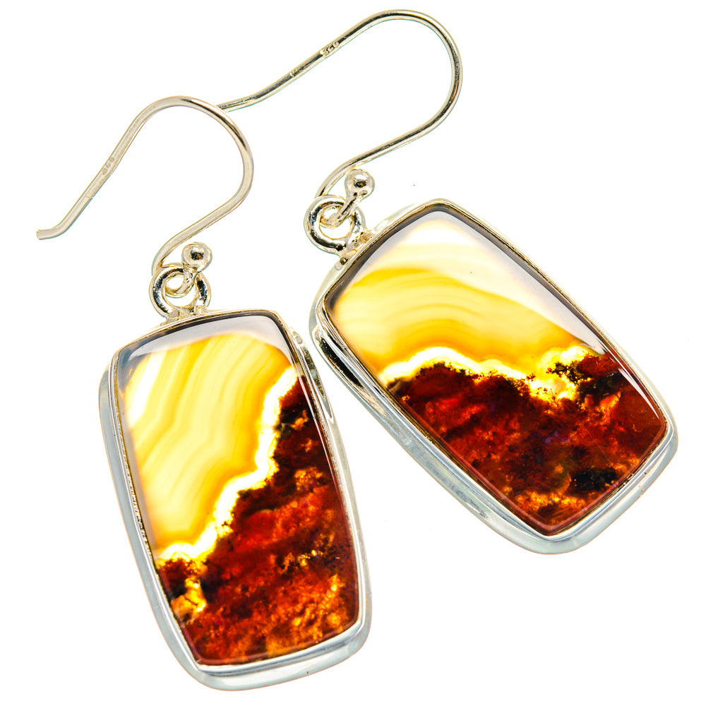 Moroccan Agate Earrings handcrafted by Ana Silver Co - EARR424287
