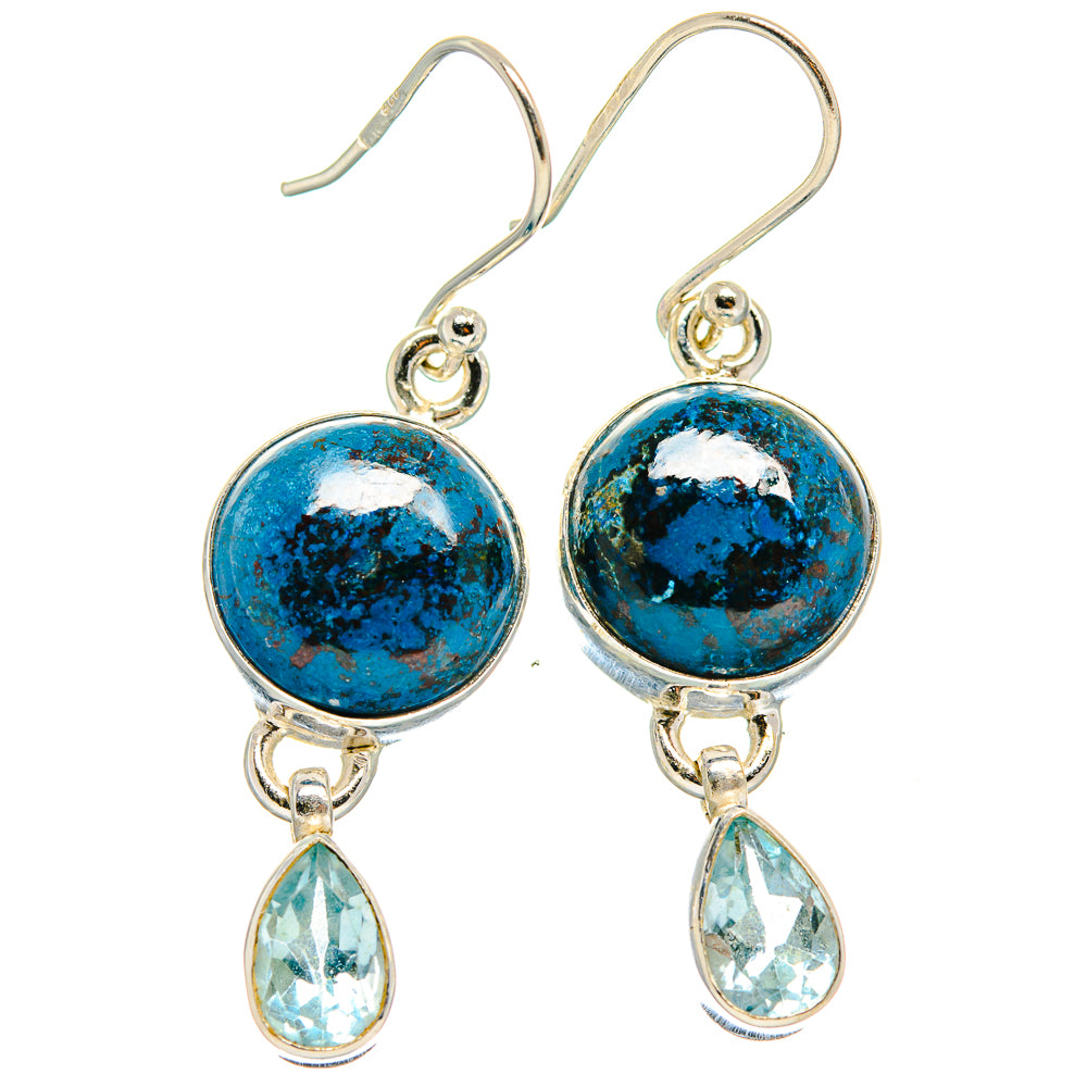 Shattuckite Earrings handcrafted by Ana Silver Co - EARR424291