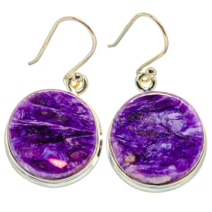 Charoite Earrings handcrafted by Ana Silver Co - EARR424294