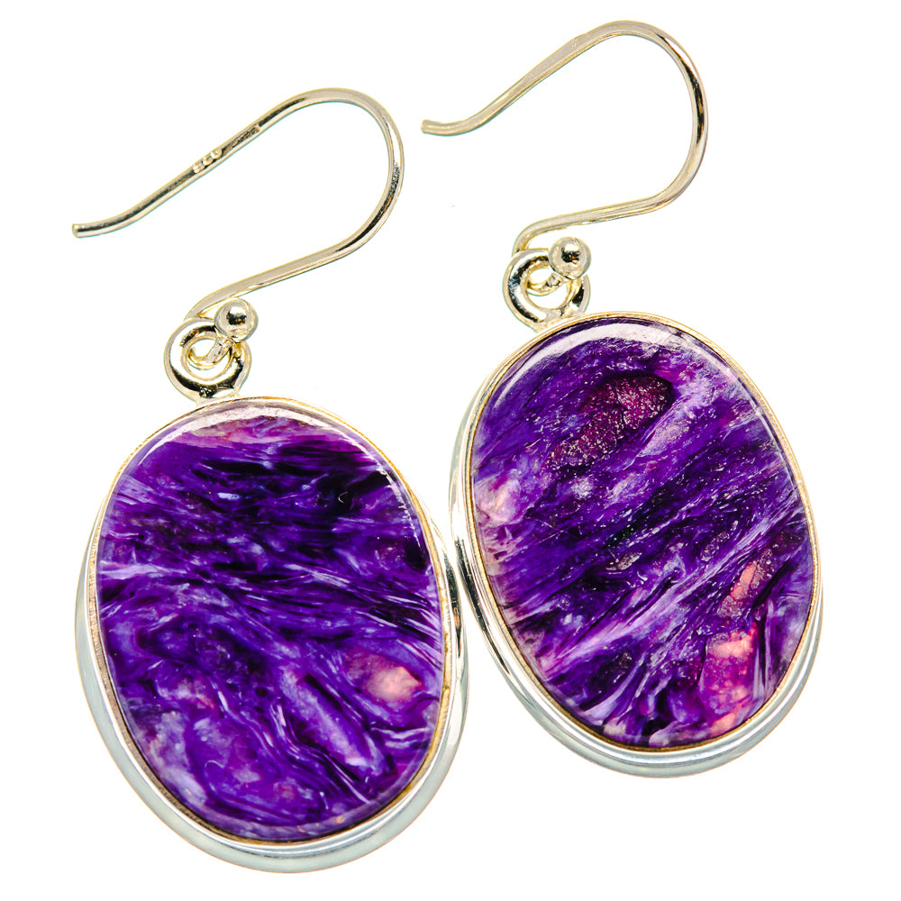Charoite Earrings handcrafted by Ana Silver Co - EARR424309