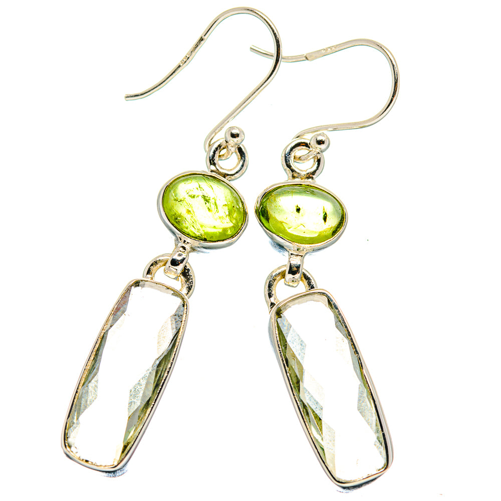 Green Amethyst Earrings handcrafted by Ana Silver Co - EARR424310