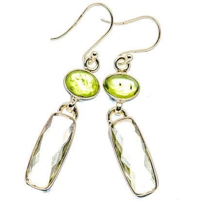 Green Amethyst Earrings handcrafted by Ana Silver Co - EARR424310