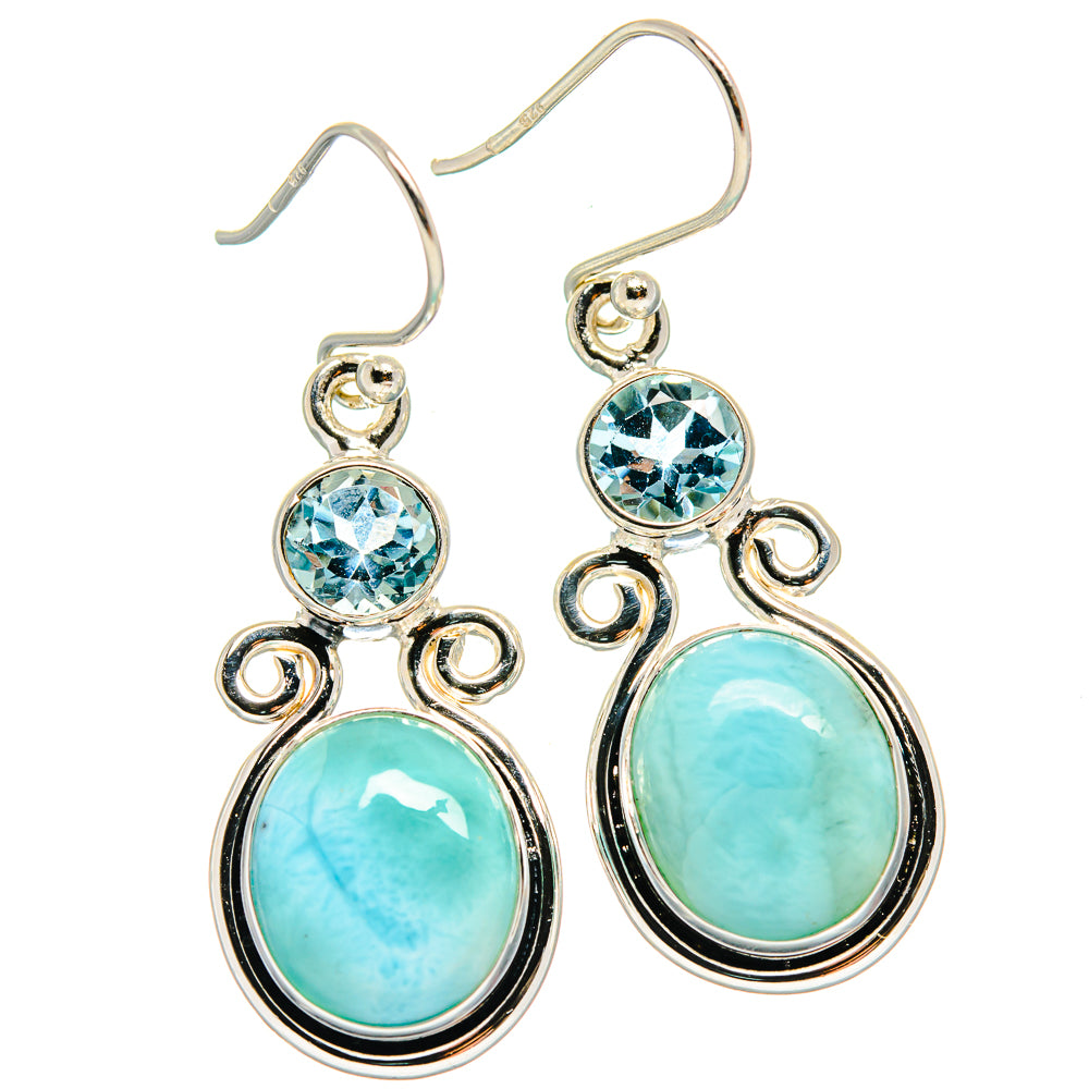 Larimar Earrings handcrafted by Ana Silver Co - EARR424311