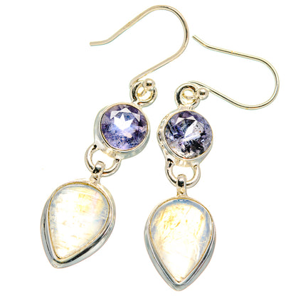 Rainbow Moonstone Earrings handcrafted by Ana Silver Co - EARR424318