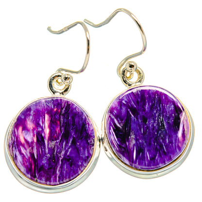 Charoite Earrings handcrafted by Ana Silver Co - EARR424329