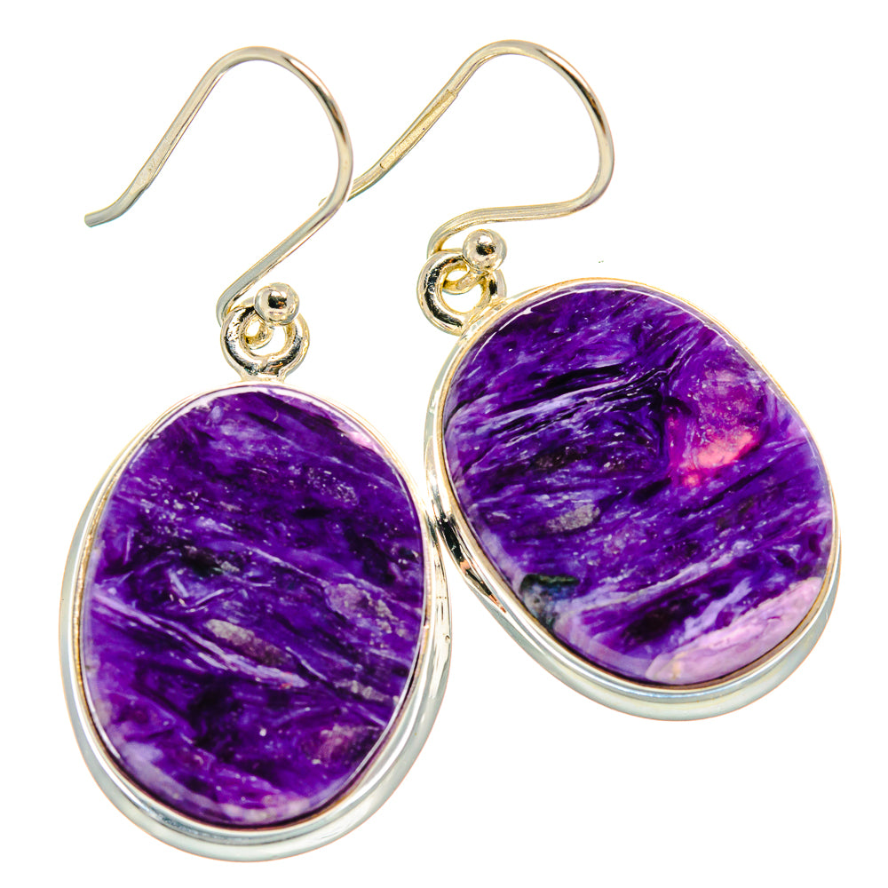 Charoite Earrings handcrafted by Ana Silver Co - EARR424331