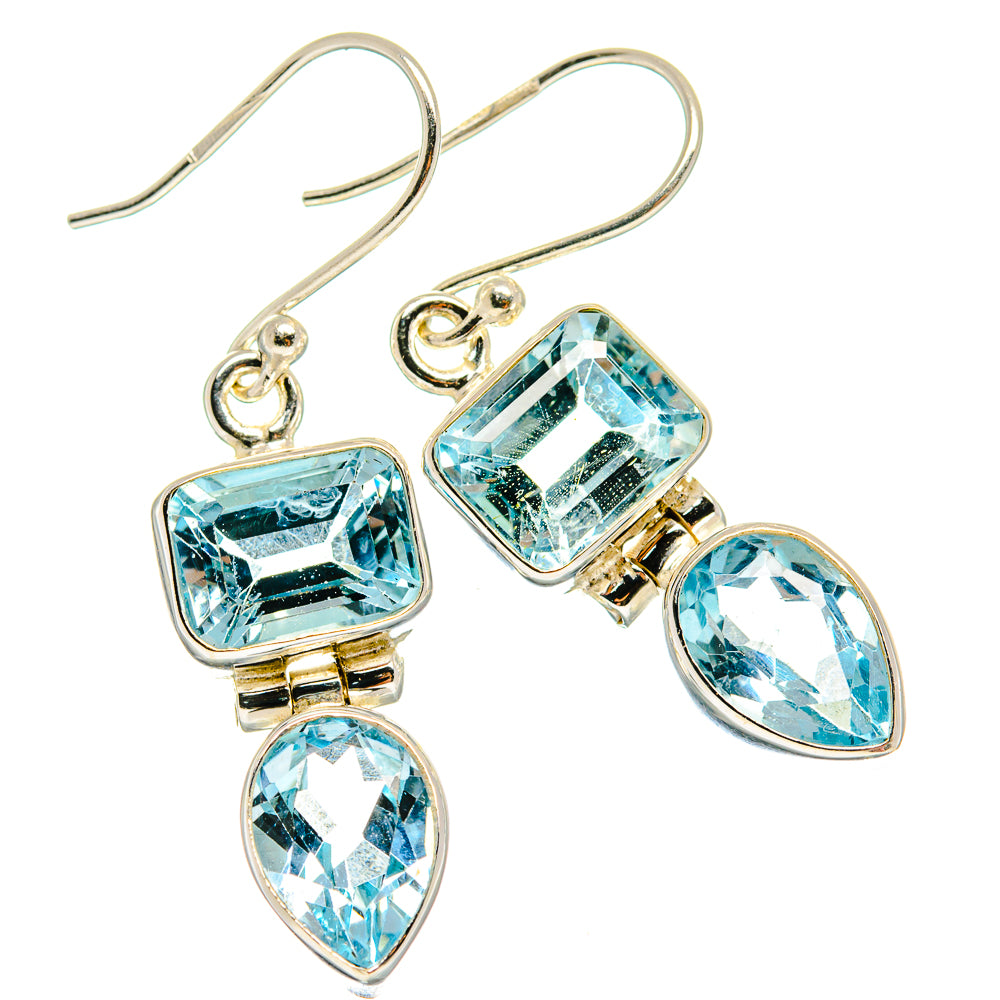 Blue Topaz Earrings handcrafted by Ana Silver Co - EARR424333