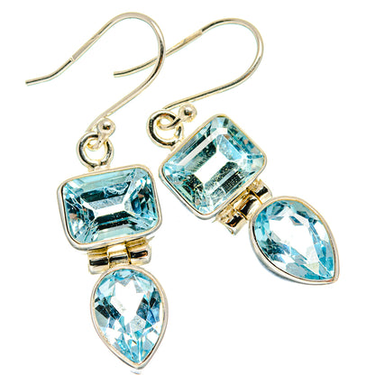 Blue Topaz Earrings handcrafted by Ana Silver Co - EARR424333
