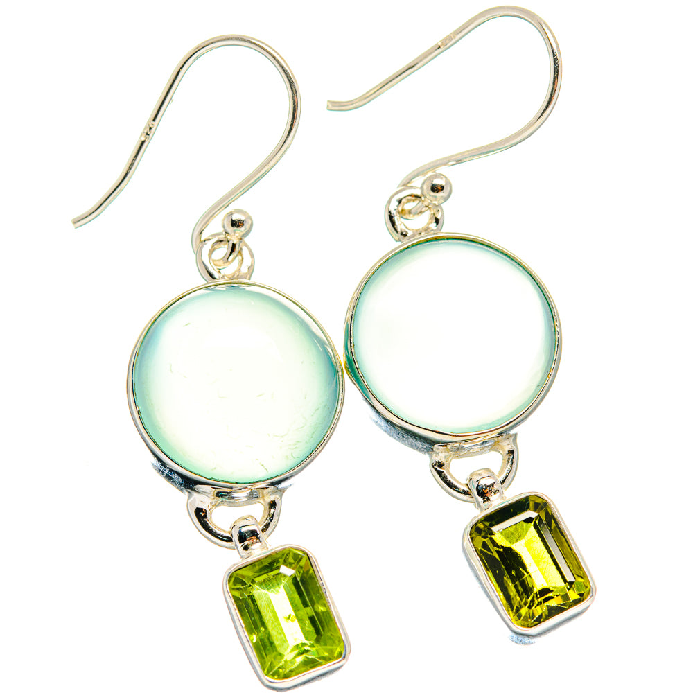 Aqua Chalcedony Earrings handcrafted by Ana Silver Co - EARR424341
