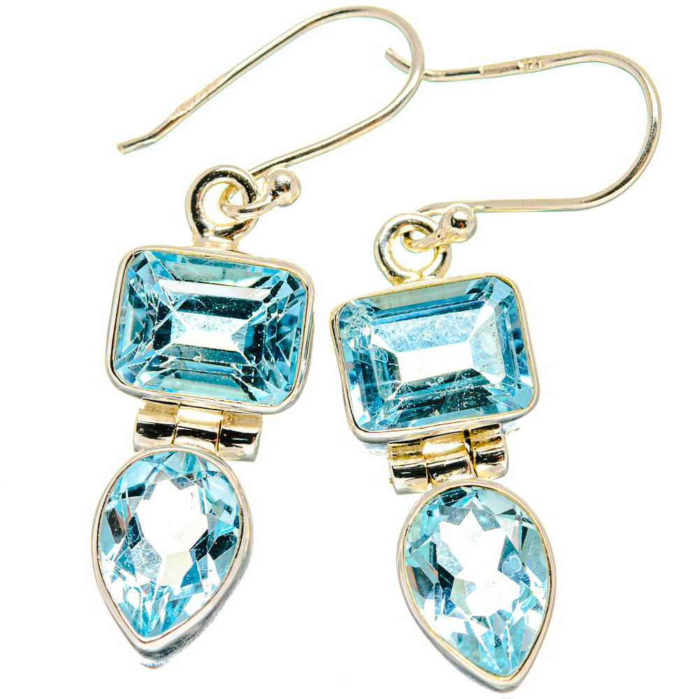 Blue Topaz Earrings handcrafted by Ana Silver Co - EARR424342