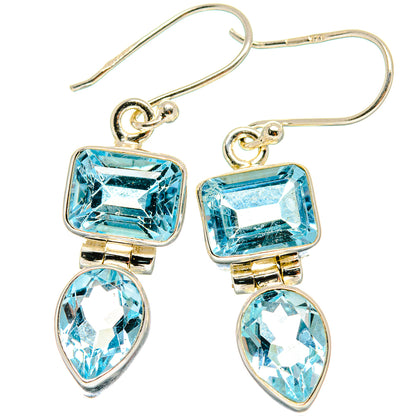Blue Topaz Earrings handcrafted by Ana Silver Co - EARR424342