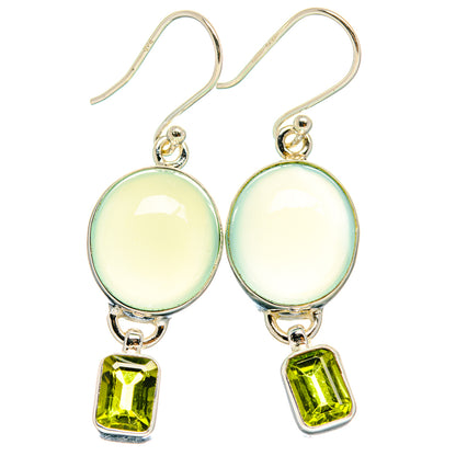 Aqua Chalcedony Earrings handcrafted by Ana Silver Co - EARR424345