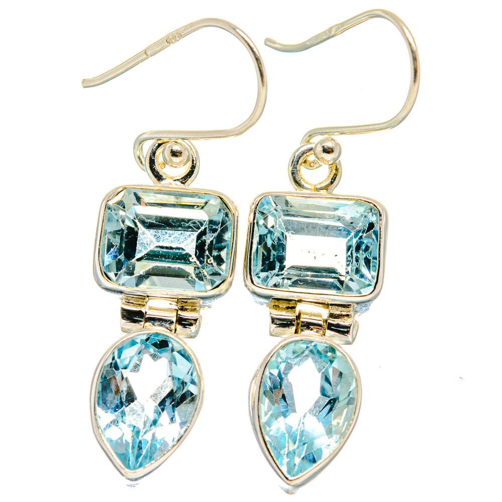Blue Topaz Earrings handcrafted by Ana Silver Co - EARR424346