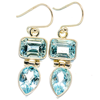 Blue Topaz Earrings handcrafted by Ana Silver Co - EARR424346