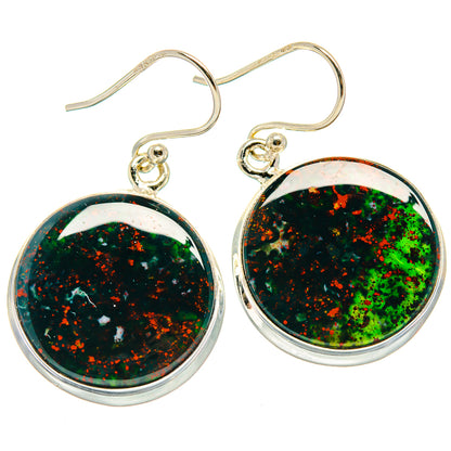 Bloodstone Earrings handcrafted by Ana Silver Co - EARR424358