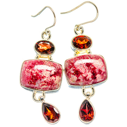 Thulite Earrings handcrafted by Ana Silver Co - EARR424360