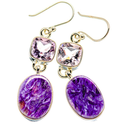 Charoite Earrings handcrafted by Ana Silver Co - EARR424361