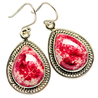 Thulite Earrings handcrafted by Ana Silver Co - EARR424362