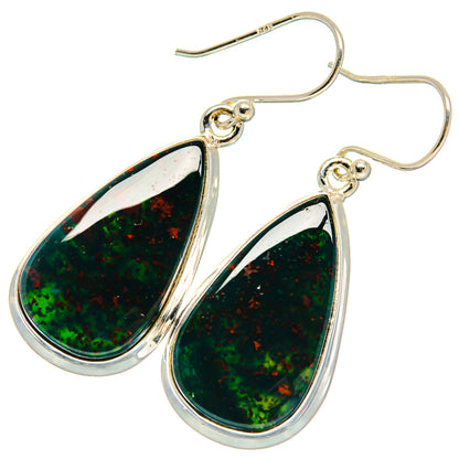 Bloodstone Earrings handcrafted by Ana Silver Co - EARR424366