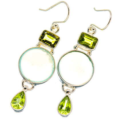 Aqua Chalcedony Earrings handcrafted by Ana Silver Co - EARR424368