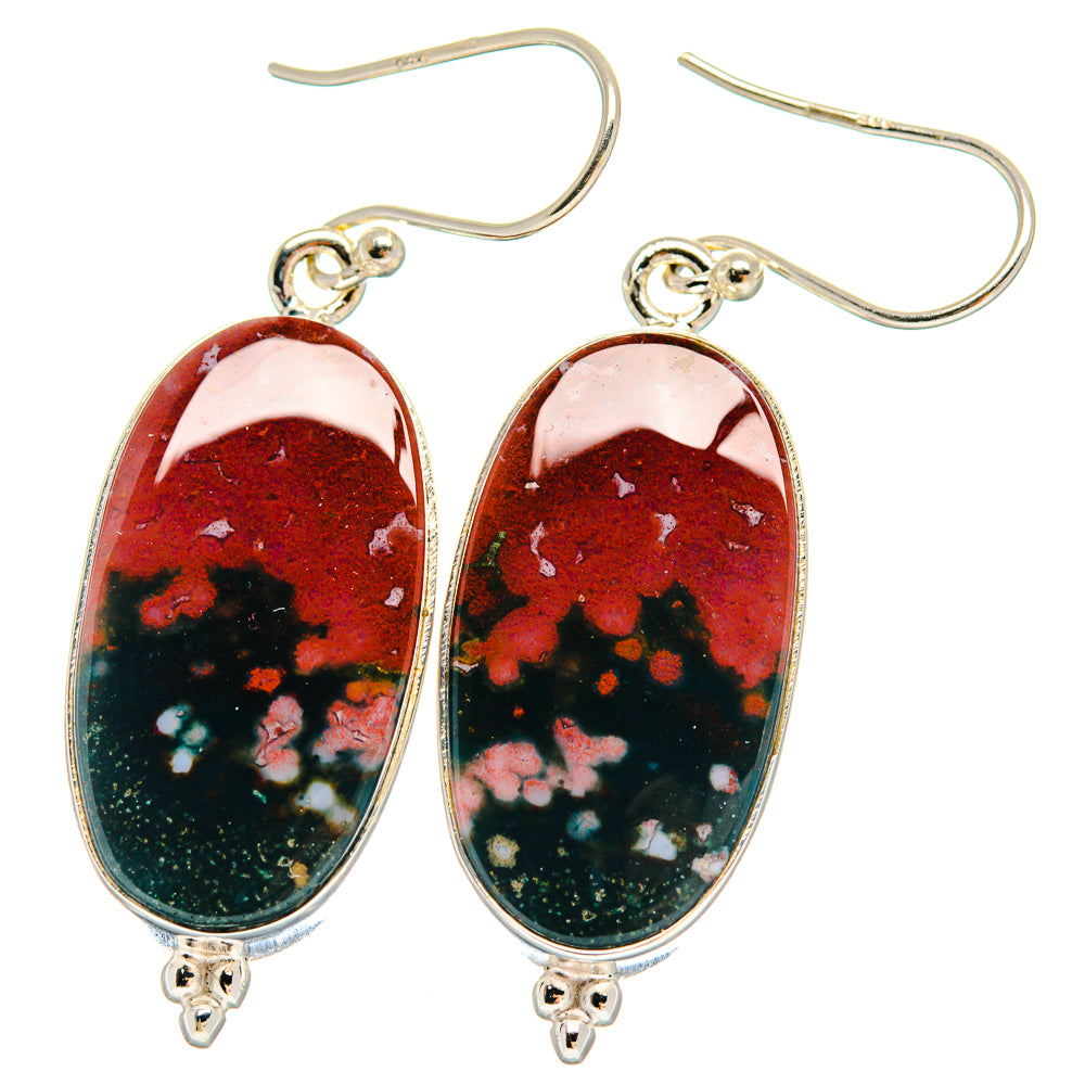 Ocean Jasper Earrings handcrafted by Ana Silver Co - EARR424369