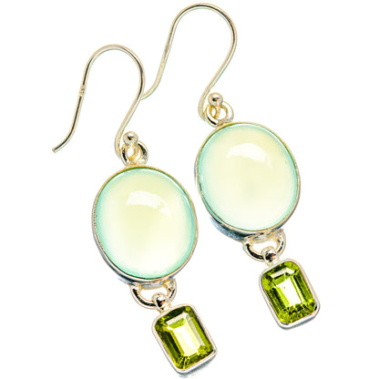 Aqua Chalcedony Earrings handcrafted by Ana Silver Co - EARR424377
