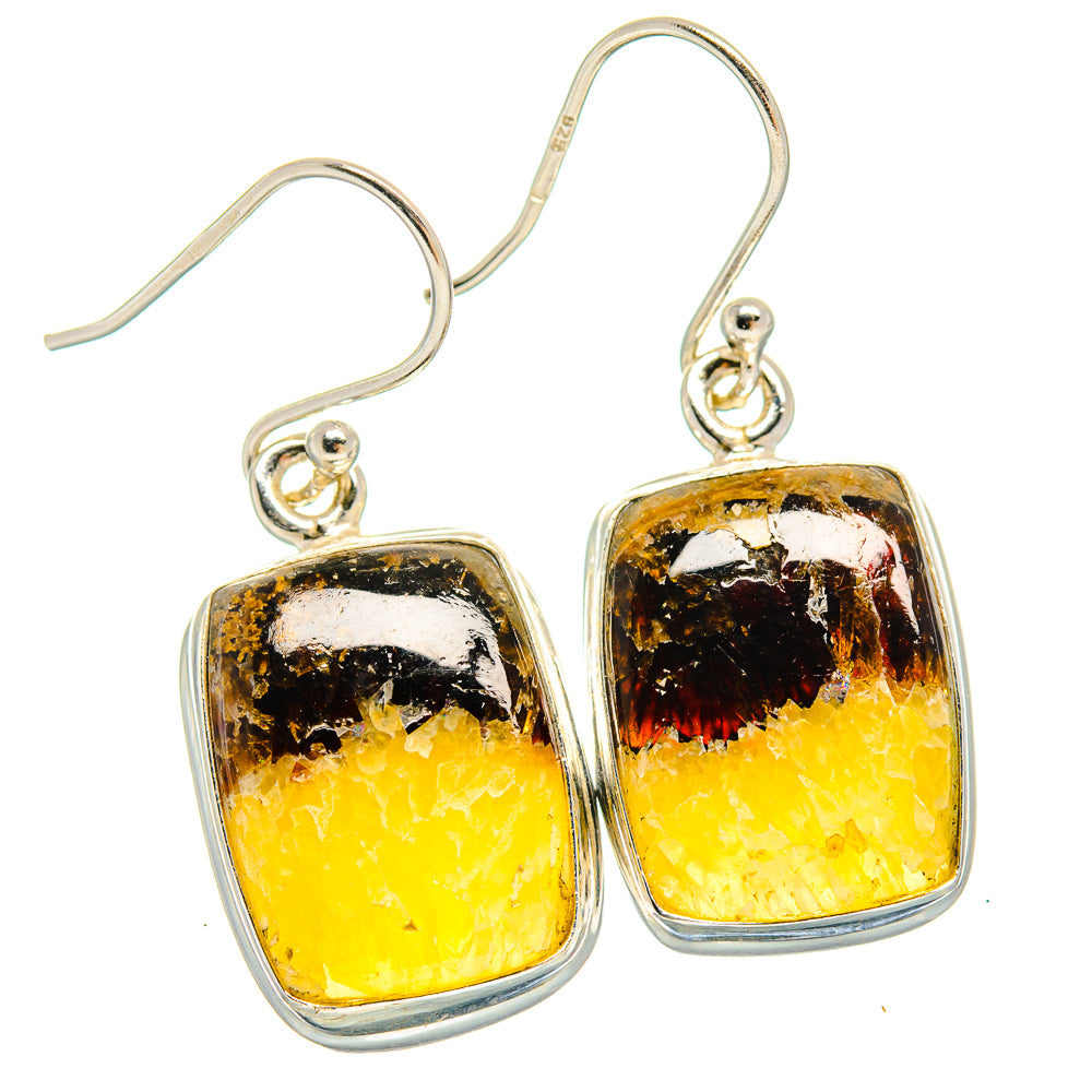 Septarian Nodule Earrings handcrafted by Ana Silver Co - EARR424382