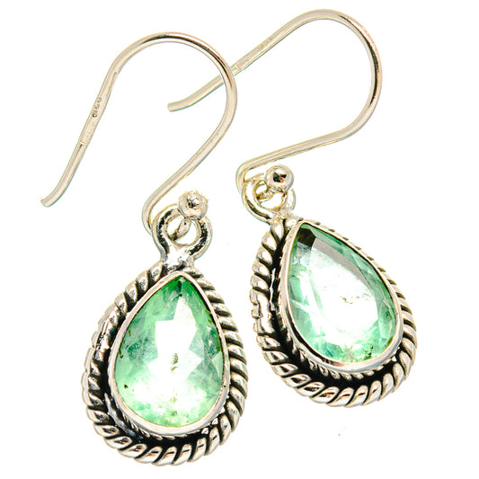 Green Fluorite Earrings handcrafted by Ana Silver Co - EARR424397