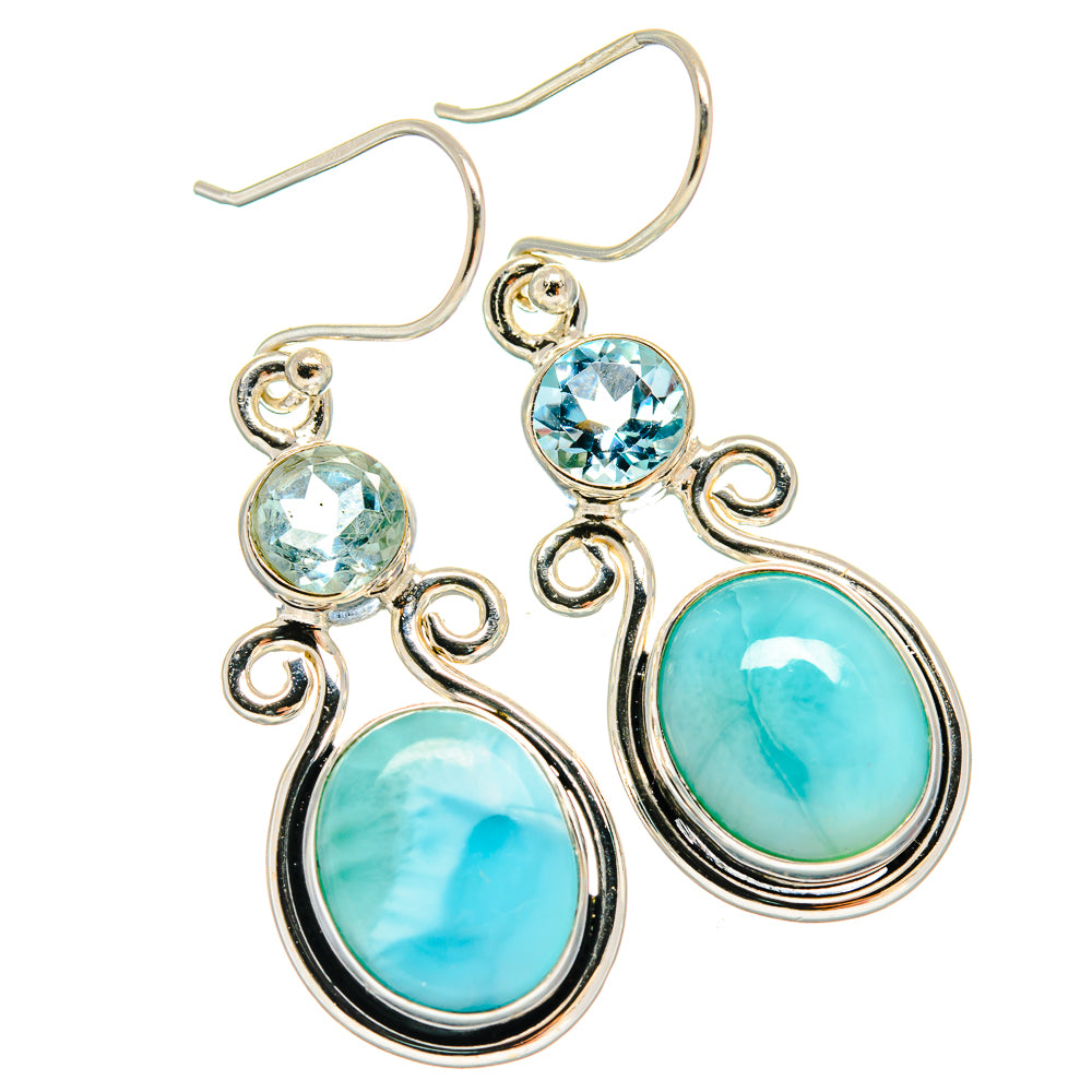 Larimar Earrings handcrafted by Ana Silver Co - EARR424398