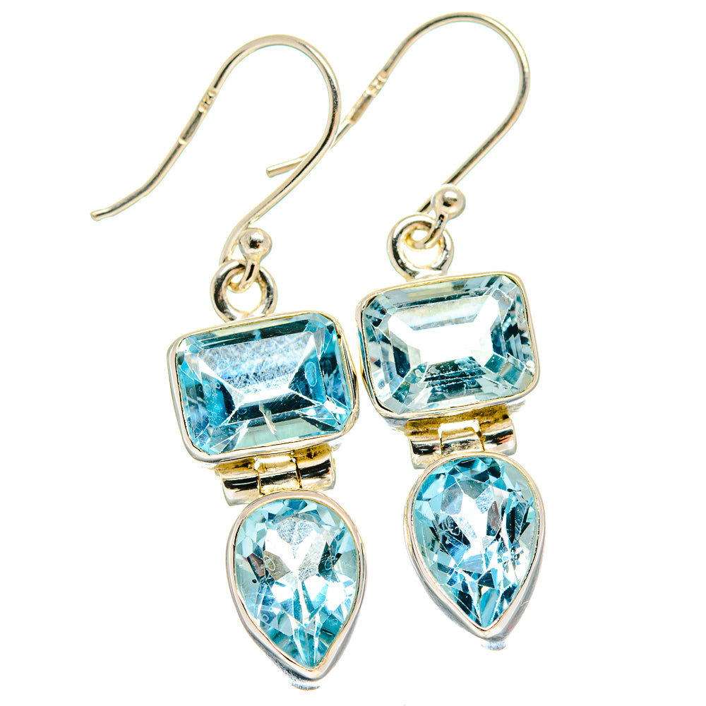 Blue Topaz Earrings handcrafted by Ana Silver Co - EARR424399