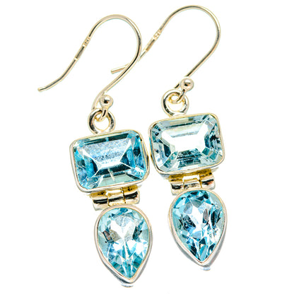 Blue Topaz Earrings handcrafted by Ana Silver Co - EARR424399