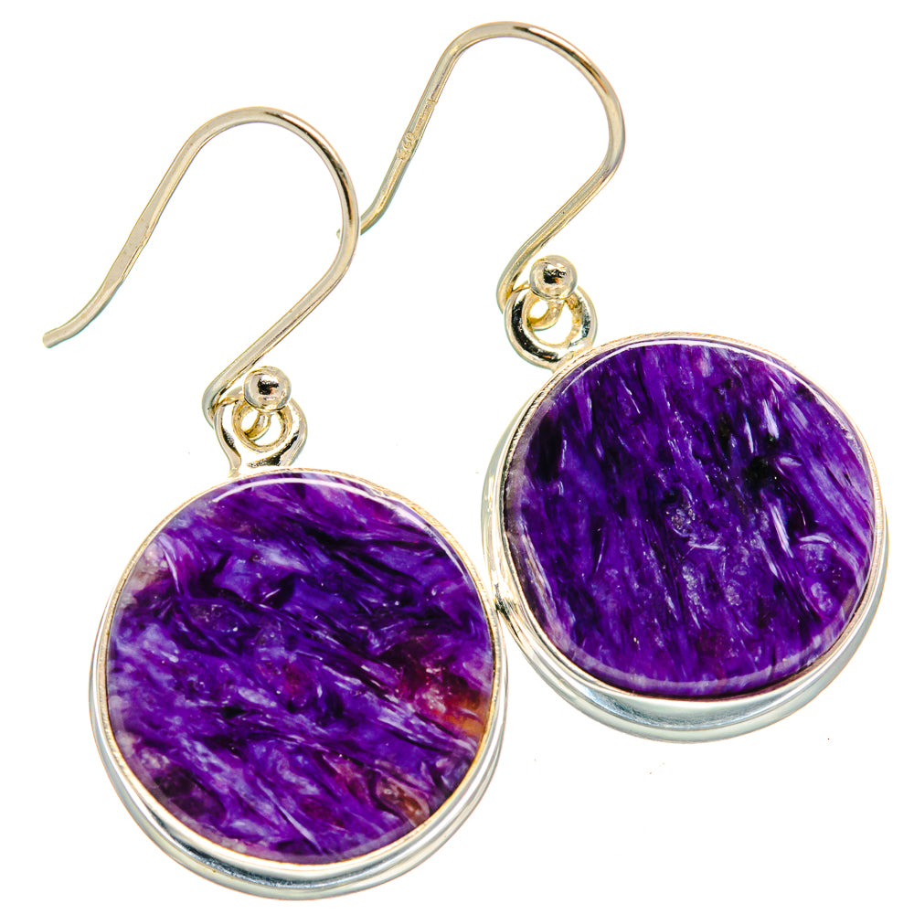 Charoite Earrings handcrafted by Ana Silver Co - EARR424402