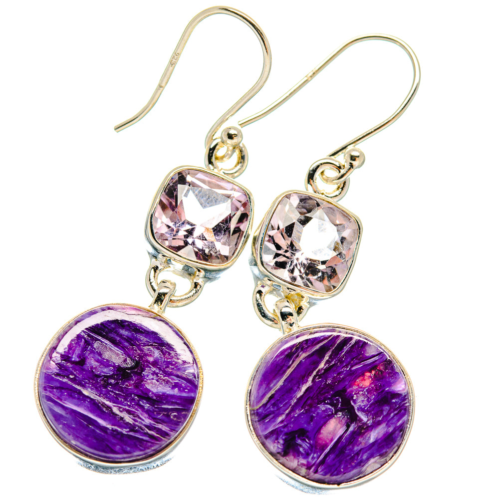 Charoite Earrings handcrafted by Ana Silver Co - EARR424404