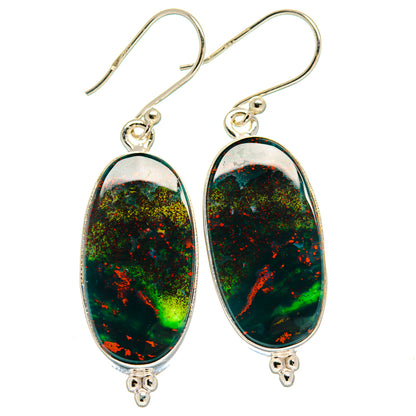 Bloodstone Earrings handcrafted by Ana Silver Co - EARR424412