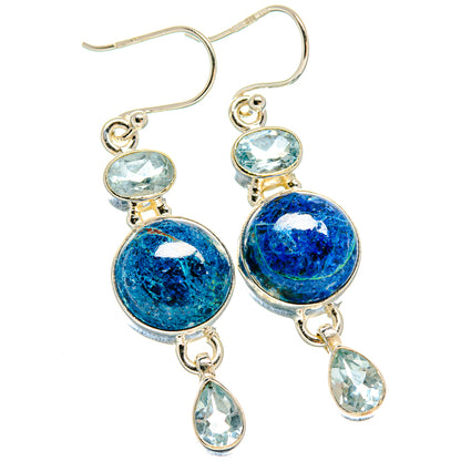 Shattuckite Earrings handcrafted by Ana Silver Co - EARR424413