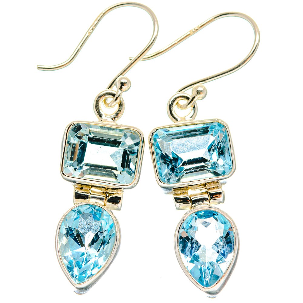 Blue Topaz Earrings handcrafted by Ana Silver Co - EARR424418
