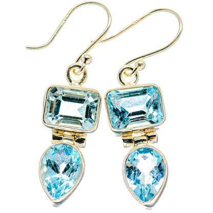 Blue Topaz Earrings handcrafted by Ana Silver Co - EARR424418