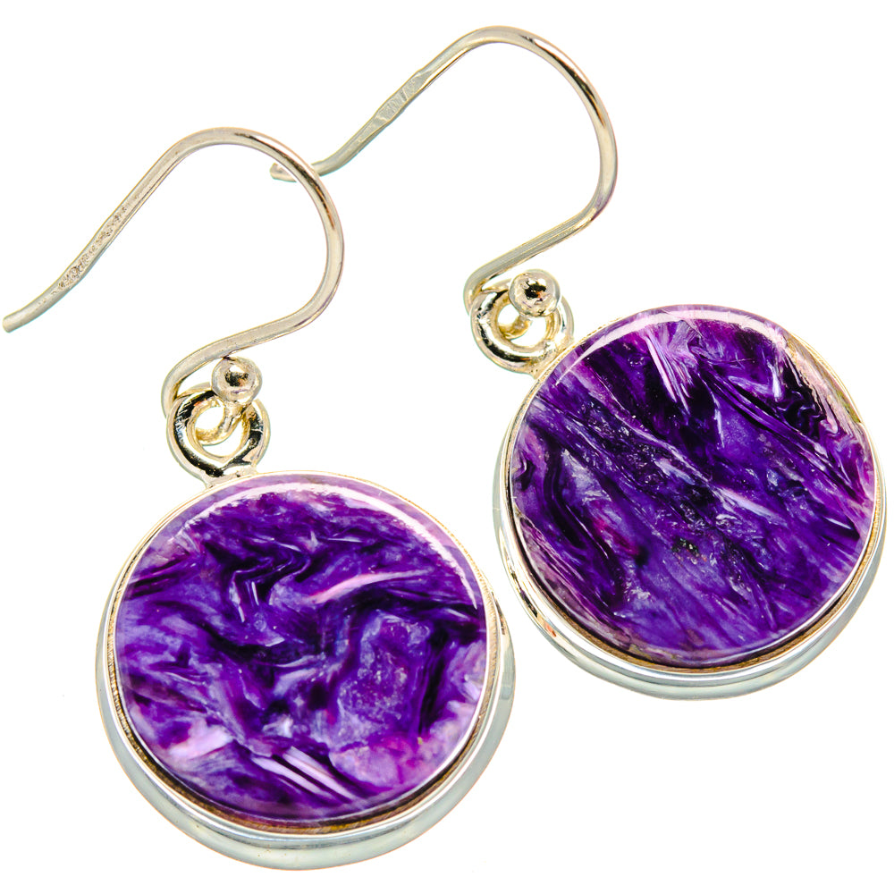 Charoite Earrings handcrafted by Ana Silver Co - EARR424421