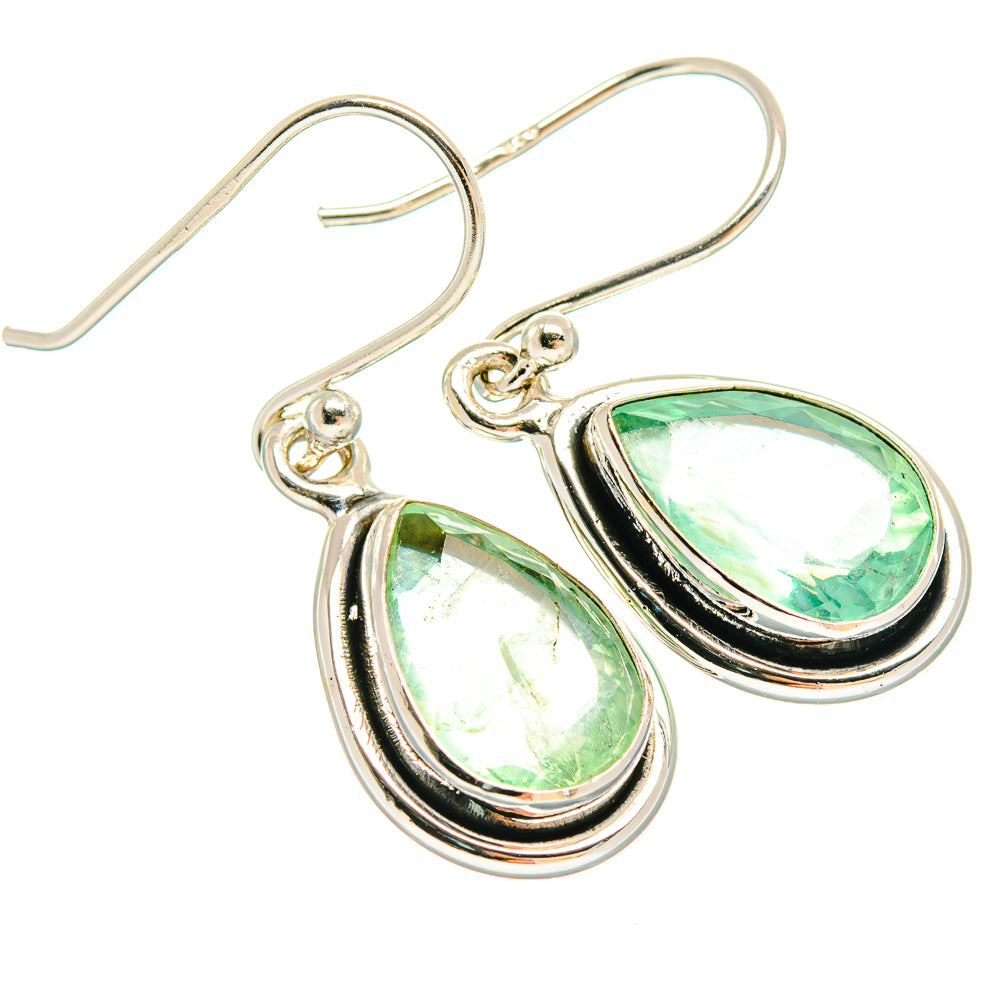 Green Fluorite Earrings handcrafted by Ana Silver Co - EARR424425