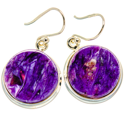 Charoite Earrings handcrafted by Ana Silver Co - EARR424426