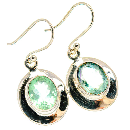 Green Fluorite Earrings handcrafted by Ana Silver Co - EARR424428