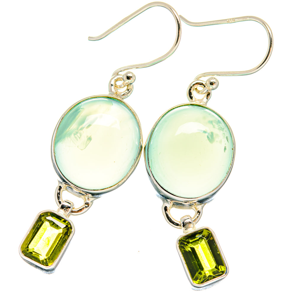 Aqua Chalcedony Earrings handcrafted by Ana Silver Co - EARR424435